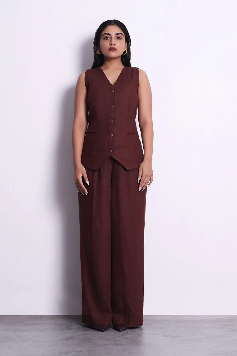 Mocha Elegance Office Co-ord Set