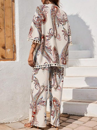 Boho Breeze Printed Summer Co-ord Set