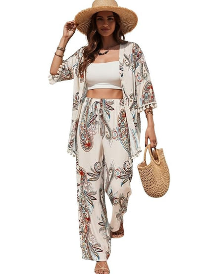 Boho Breeze Printed Summer Co-ord Set